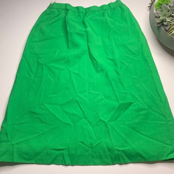 Vintage astorone kelly green A-line made in Japan midi Skirt women’s 16 - Picture 1 of 5
